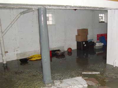 flooded basement